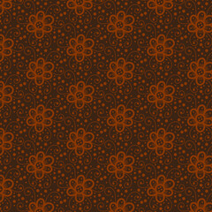 floral seamless pattern. perfect for batik design, fashion, textile fabric, background, cover, poster