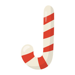 Christmas Striped candy icon.