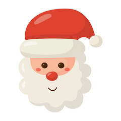 Santa claus icon flat.