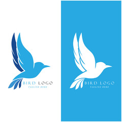 set of creative bird logo with slogan template