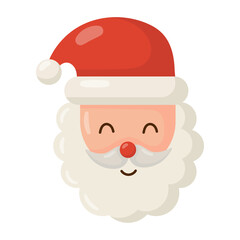 Santa claus icon flat.