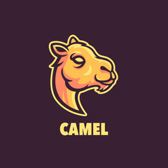 Camel mascot logo for esport gaming or emblem.