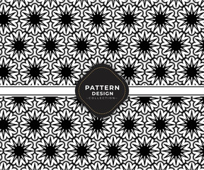 Black and white mandala pattern design