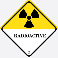 Radioactive symbol. Radioactive warning sign