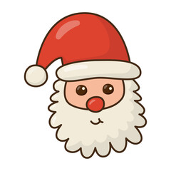 Santa claus icon flat.