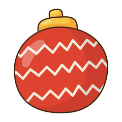 Christmas ball icon.