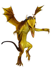Fototapeta premium 3D Rendering Fairy Tale Dragon on White