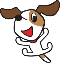 ジャックラッセルテリア犬　 バンザイポーズ