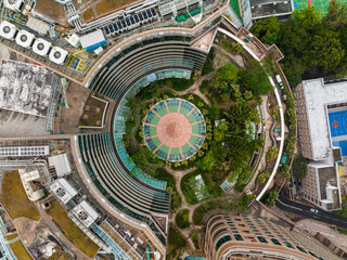 Top view of Hong Kong city