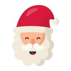 Santa claus icon flat.