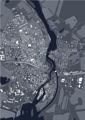 map of the city of Narva, Estonia