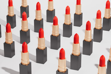 3d rendering different  lipstick picture