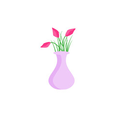 Obraz na płótnie Canvas flower vase icon vector design templates