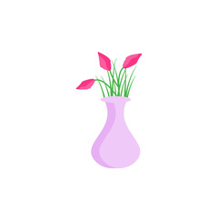 flower vase icon vector design templates