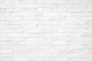 white brick wall for background or backdrop photo. Interior or Exterior texture wallpaper design decoration room.