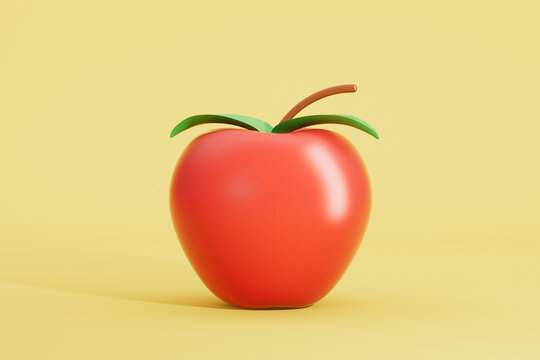3d rendering different fruit