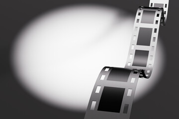 Obraz premium 3D rendering film and cinema concept