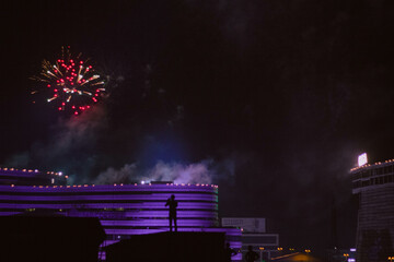 fireworks and humans