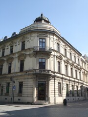 Fototapeta na wymiar old buildings with ornamental deteails in Krakow 