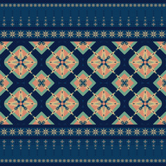 Geometric ethnic native aztec pattern seamless oriental traditional Design for fabric, curtain, background, carpet, wallpaper, clothing, wrapping, batik, textile Vector illustration