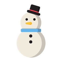 Merry christmas snowman icon.