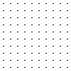 Square seamless background pattern from black sports bag symbols are different sizes and opacity. The pattern is evenly filled. Vector illustration on white background