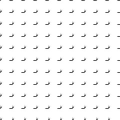 Square seamless background pattern from geometric shapes. The pattern is evenly filled with big black caterpillar symbols. Vector illustration on white background