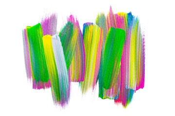 Fototapeta premium Abstract art background hand drawn acrylic painting. Brushstrokes pastel colourful texture acrylic paint on canvas. picture for artwork design or backdrop text message. Modern contemporary art.