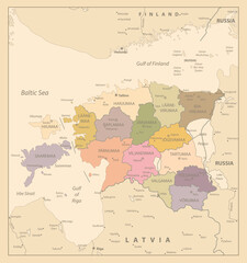 Estonia Vintage Map