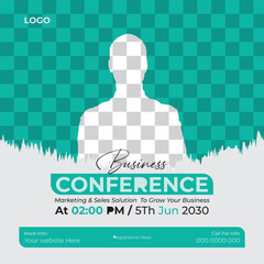 Social media marketing webinar design live post template © CreativeTaslim