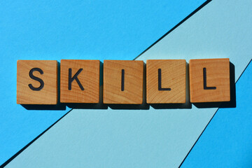 Skill, word as banner headline