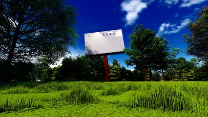 abandoned white billboard