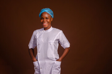 Smiling nurse in the hospital. Smiling nurse portrait