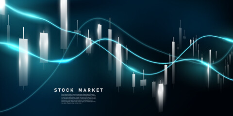 business vector illustration design Stock market charts or Forex trading charts for business and finance ideas.