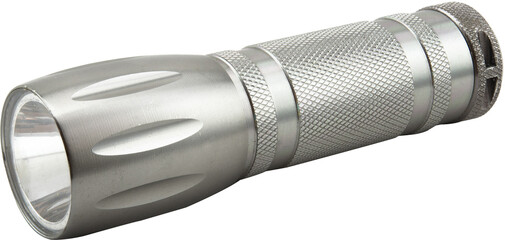 Aluminum flashlight isolated © EmBaSy
