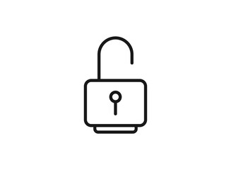 lock line icon, outline vector logo illustration, linear pictogram isolated on white background.