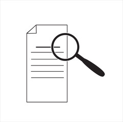 document with search icon, file search icon, document search