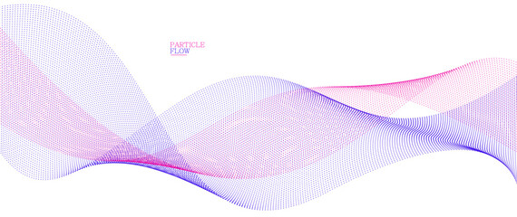 Smooth abstract background with arrays of flowing particles, light and soft vector design, luxury style illustration, motion wind effect.