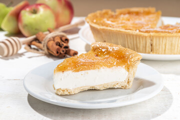 Homemade apple pie cheesecake