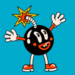 Cartoon vector funny Comic cards. Crazy cartoons Abstract vector collection