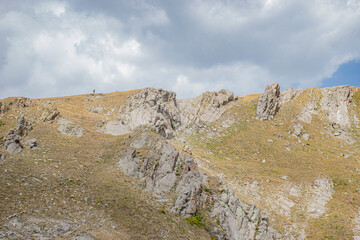 dry landscape with sky and clouds