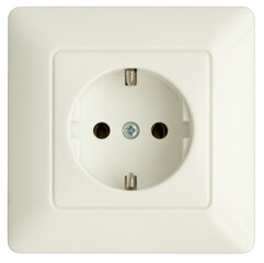 white electric power socket, electrical power outlet isolated