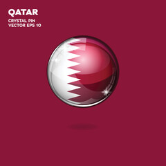 Qatar Flag 3D Buttons