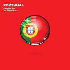 Portugal Flag 3D Buttons