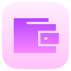 wallet flat gradient icon