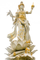 balinese goddess statue in garden premium photo