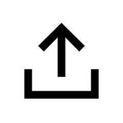 Fototapeta premium upload glyph icon
