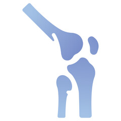 knee joint bone medical icon