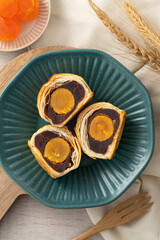 Moon cake yolk pastry for Mid-Autumn Festival holiday.