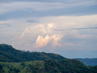 Mountain and sky at Phetchabun, Thailand.